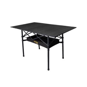 میز آلومینیومی مشکی تاشو 6 نفره | پرستیژ نیچر