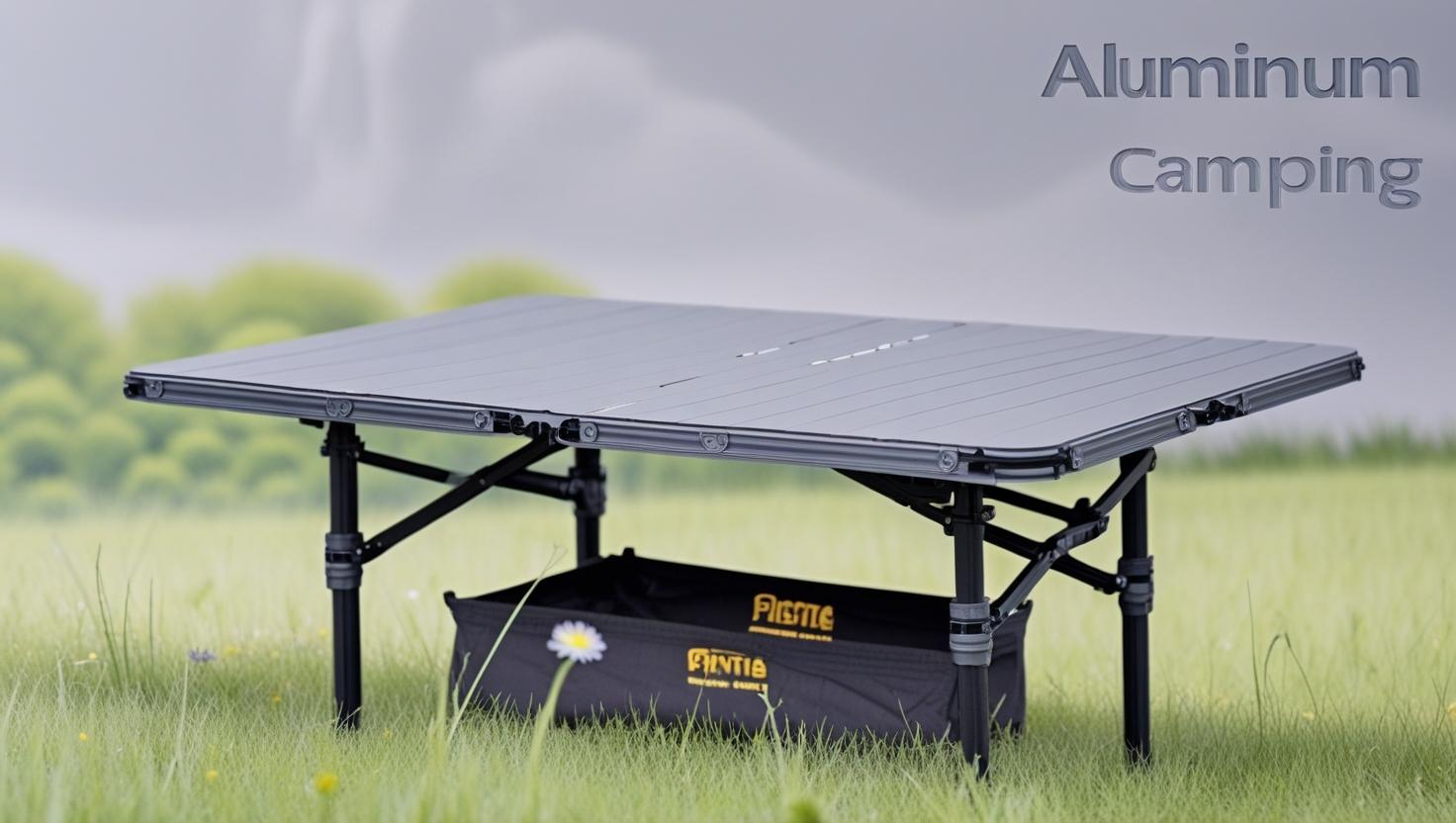 میز آلومینیومی سیلور تاشو 6 نفره پرستیژنیچر